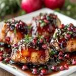 Easy Sticky Pomegranate Chicken First Image First Image