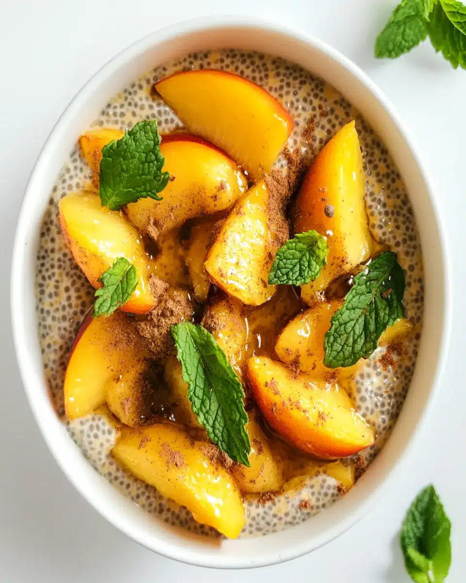 Peach Cobbler Chia Pudding: Indulgent and Oh-So Creamy!