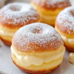 Soft Cream-Filled Donuts with Vanilla Custard Filling First Image First Image