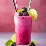 Homemade Blackberry Coconut Pink Drink First Image First Image