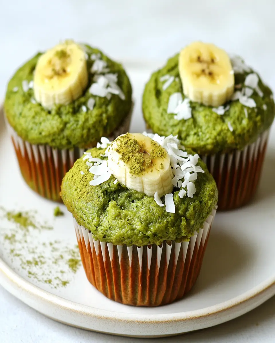 Fluffy Matcha Muffins: Irresistibly Banana & Coconut Bliss
