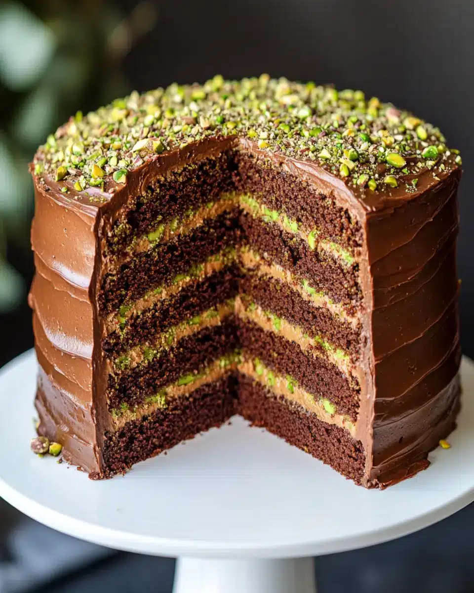 Chocolate Pistachio Cake: Irresistibly Moist and Decadent Delight