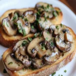 Garlic swiss mushrooms on toast First Image First Image