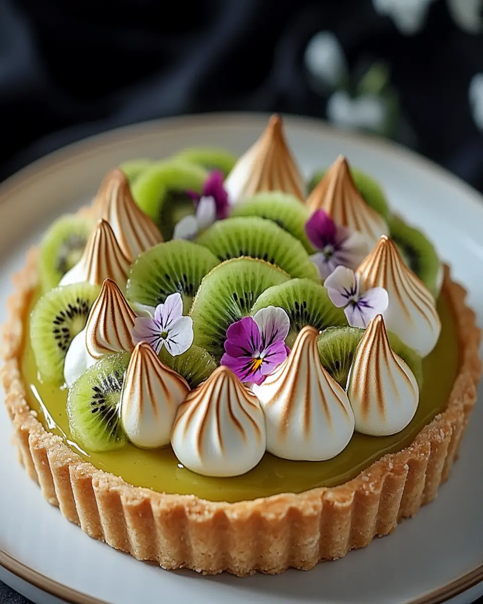 Kiwi Curd Meringue Tart: Irresistibly Tangy and Light