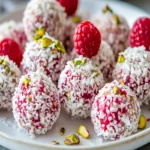 No-Bake Raspberry Coconut Balls First Image First Image