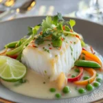 Coconut Poached Cod with Ginger and Lime First Image First Image