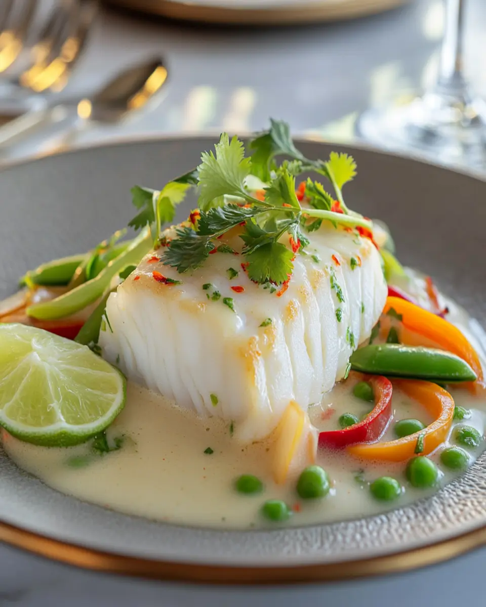 Coconut Poached Cod with Ginger and Lime: A Refreshing Delight