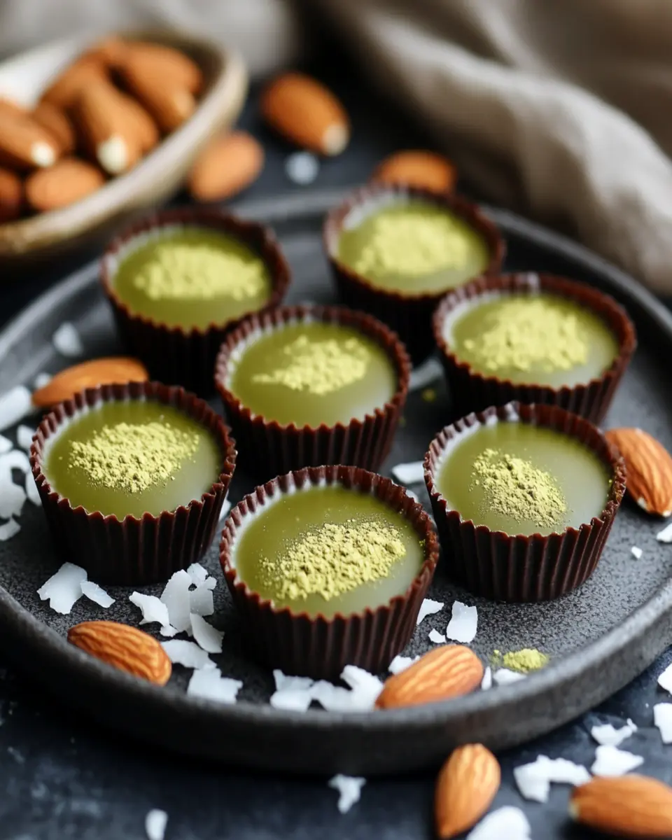 Matcha Coconut Almond Butter Cups: Irresistibly Creamy Treats