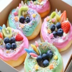 Unicorn Bagel Sparkle Box Cream Cheese and Fruit First Image First Image