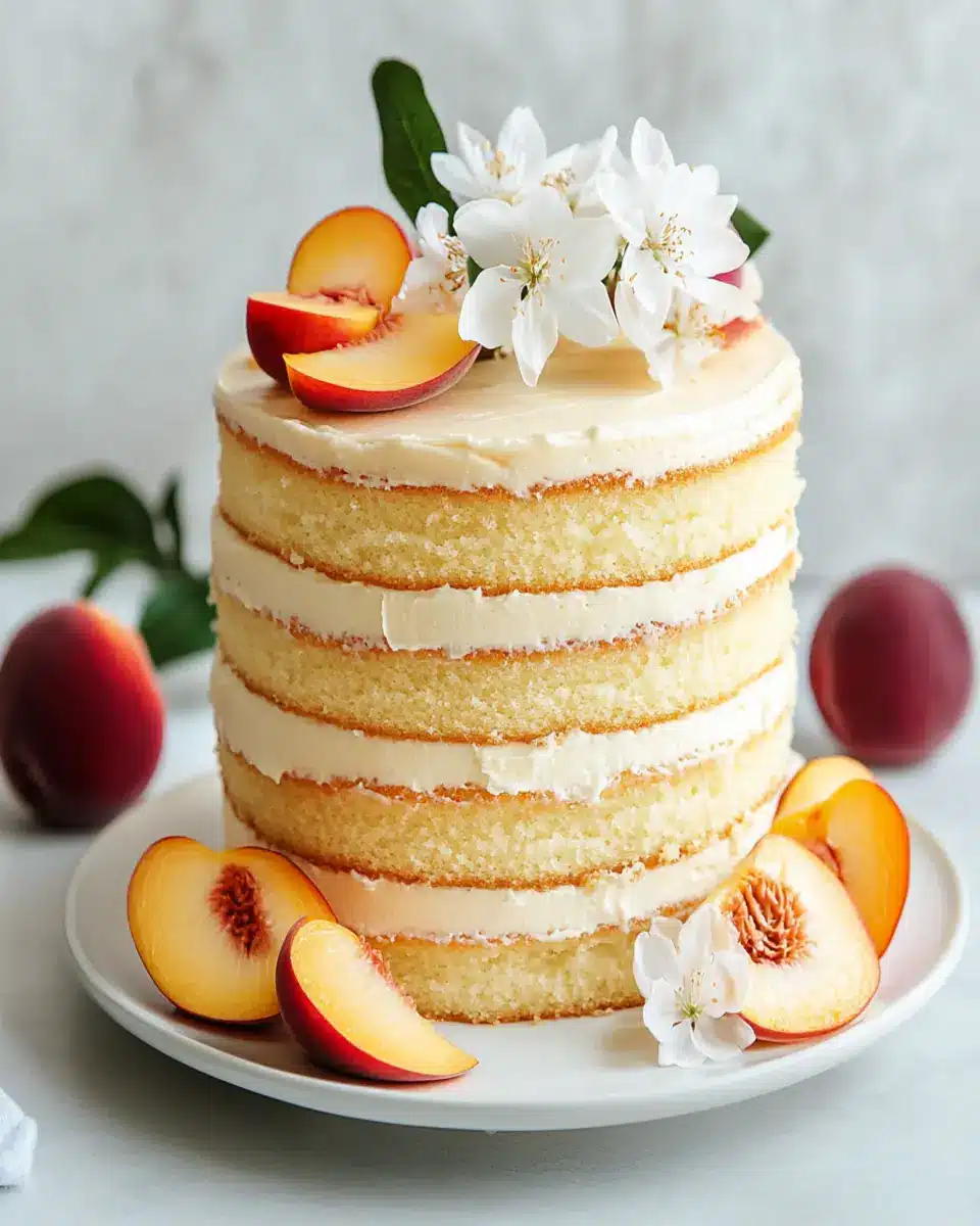 Jasmine Peach Vanilla Cake: Indulgent Bliss in Every Bite