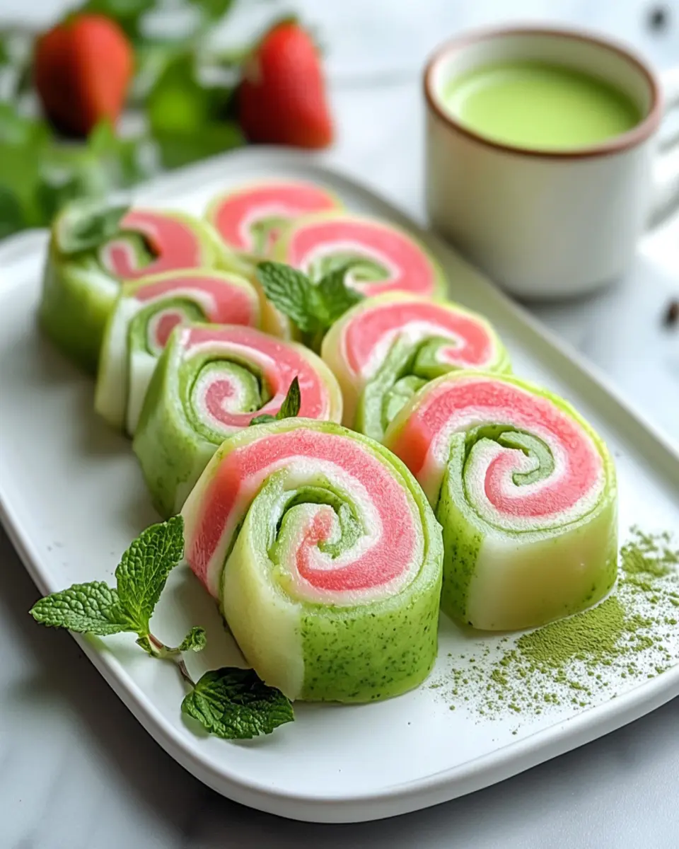 Strawberry Matcha Latte Rolls: Irresistibly Sweet & Fluffy Delight