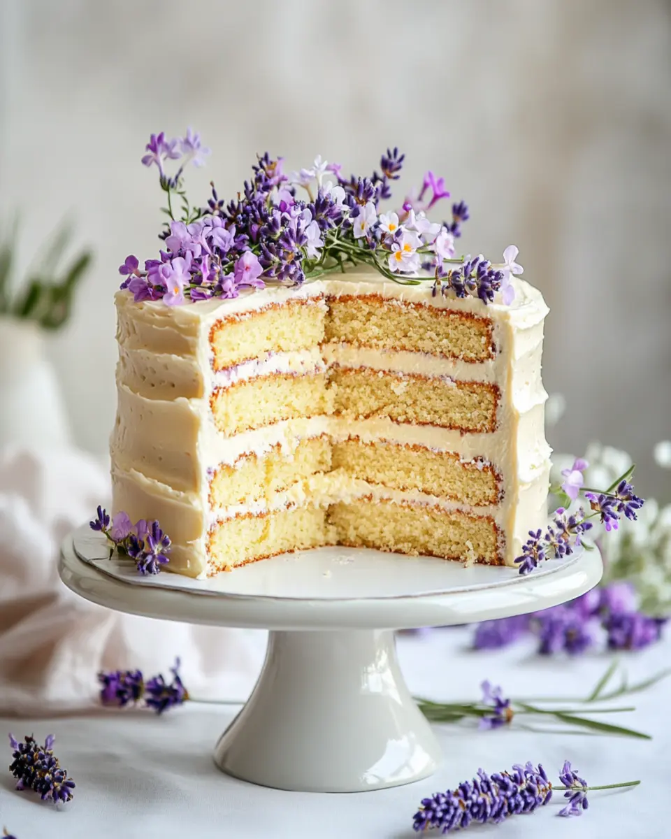 Perfect Iced Lavender Earl Grey Latte Cake to Indulge Your Senses