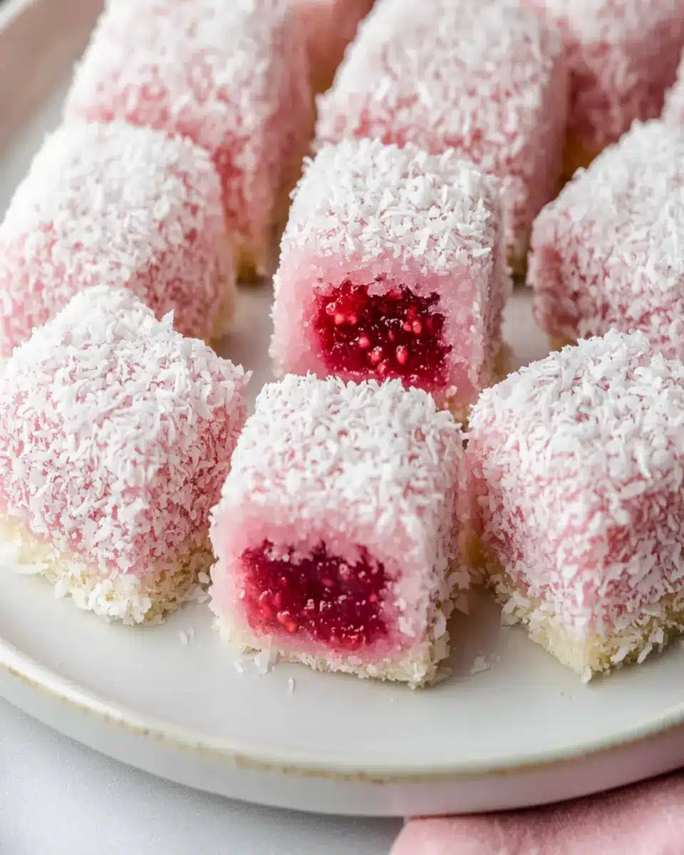 Raspberry Lamingtons with Jam and Coconut: Pure Indulgence!