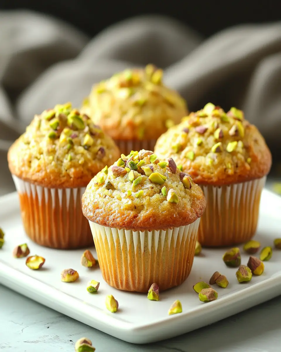 Easy Bakery-Style Pistachio Muffins That Melt in Your Mouth
