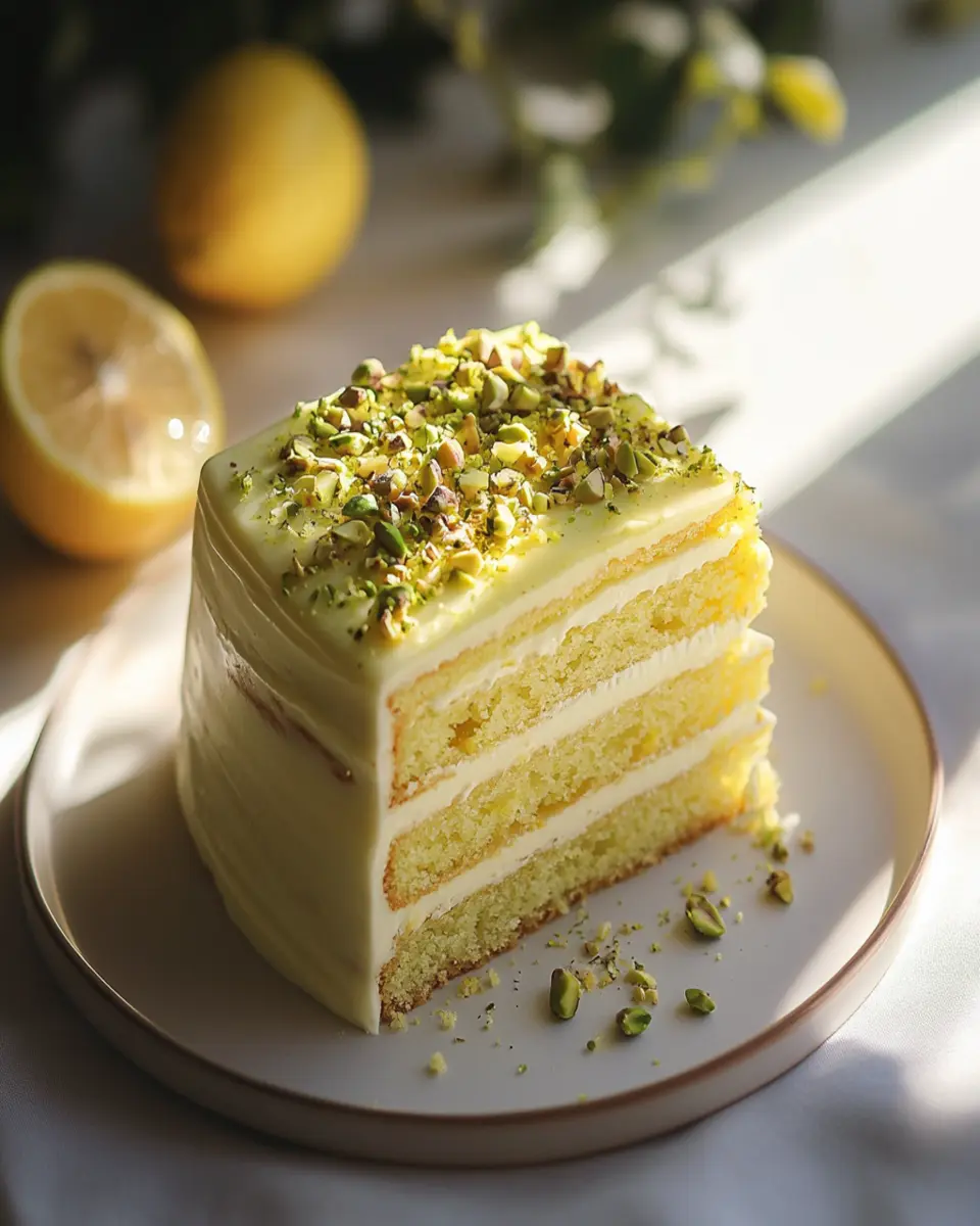 Lemon Pistachio Milk Cake: Irresistibly Moist and Zesty Delight