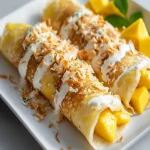 Pineapple, Mango and Coconut Crepes First Image First Image