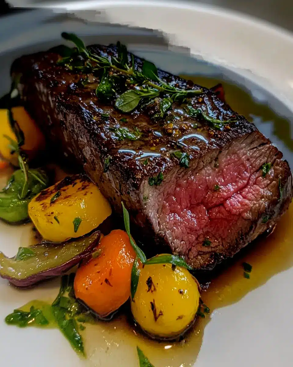 Anchovy Butter Basted Hanger Steak: Juicy Bliss on a Plate