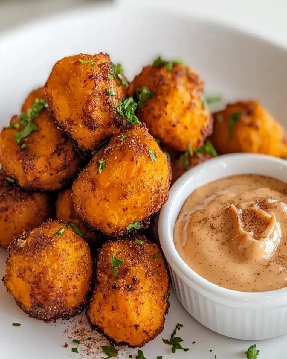 Sweet Potato Hushpuppies: Indulgent Bites with Cinnamon Butter Dip