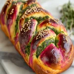 Vibrant Beet & Spinach Bread Braid First Image First Image