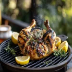 Cornish Hen Spatchcocked Over Charcoal First Image First Image