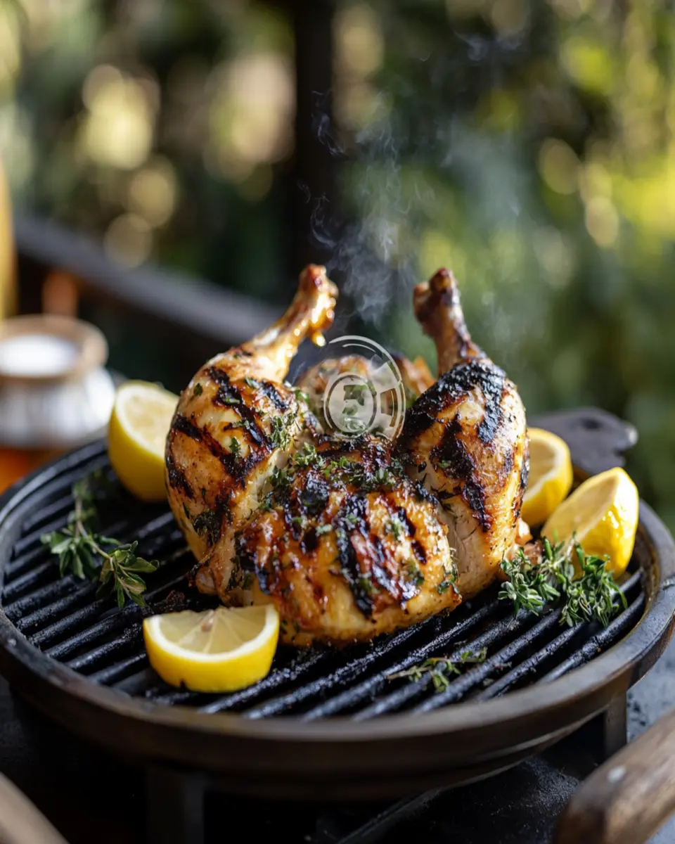 Cornish Hen Spatchcocked Over Charcoal: Juicy Flavor Explosion