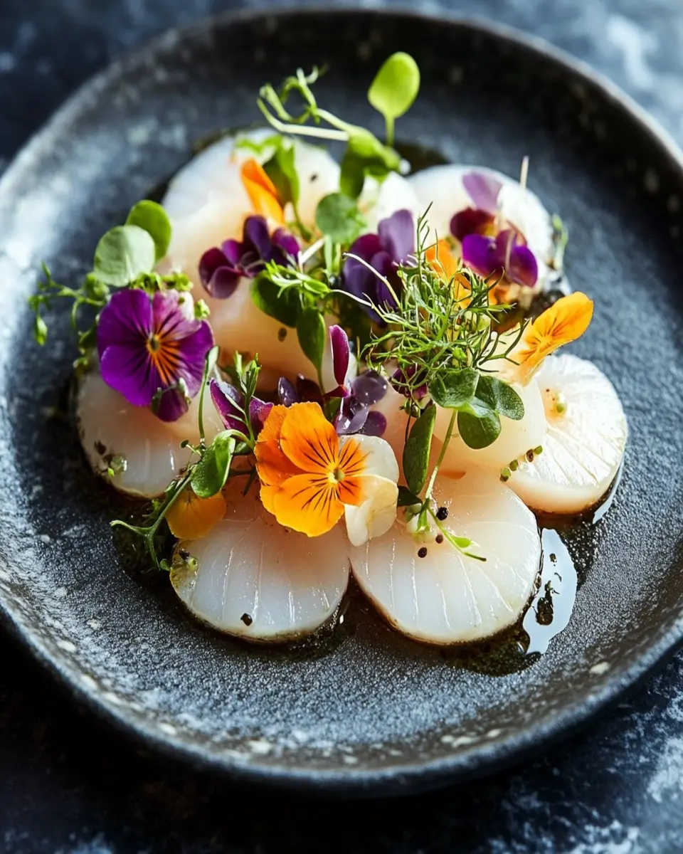 Scallop Crudo with Beef Fat Vinaigrette: Bold & Irresistible!
