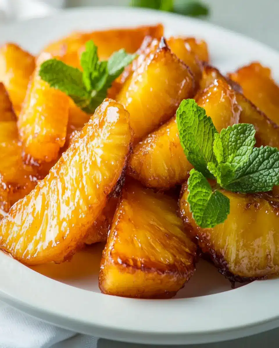 Rum-Soaked Fried Pineapple: Juicy Tropical Bliss Awaits