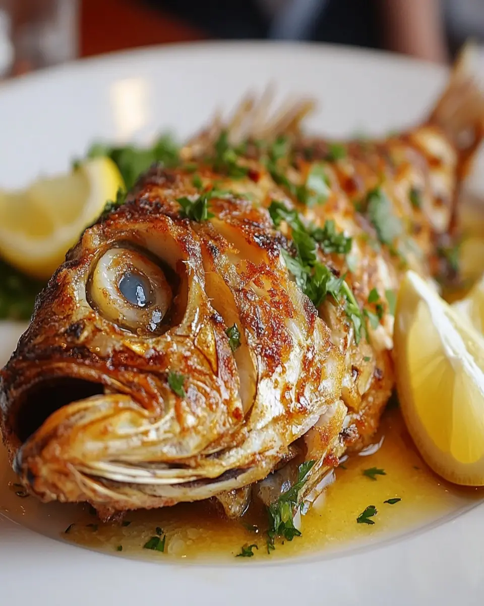 Fish Head Collar Broiled to Crispy: Irresistibly Savory Delight