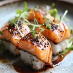 Salmon Belly Torched Nigiri-Style First Image First Image