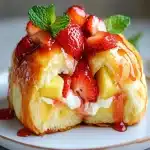 Strawberry and Cream Cheese Pineapple bun First Image First Image
