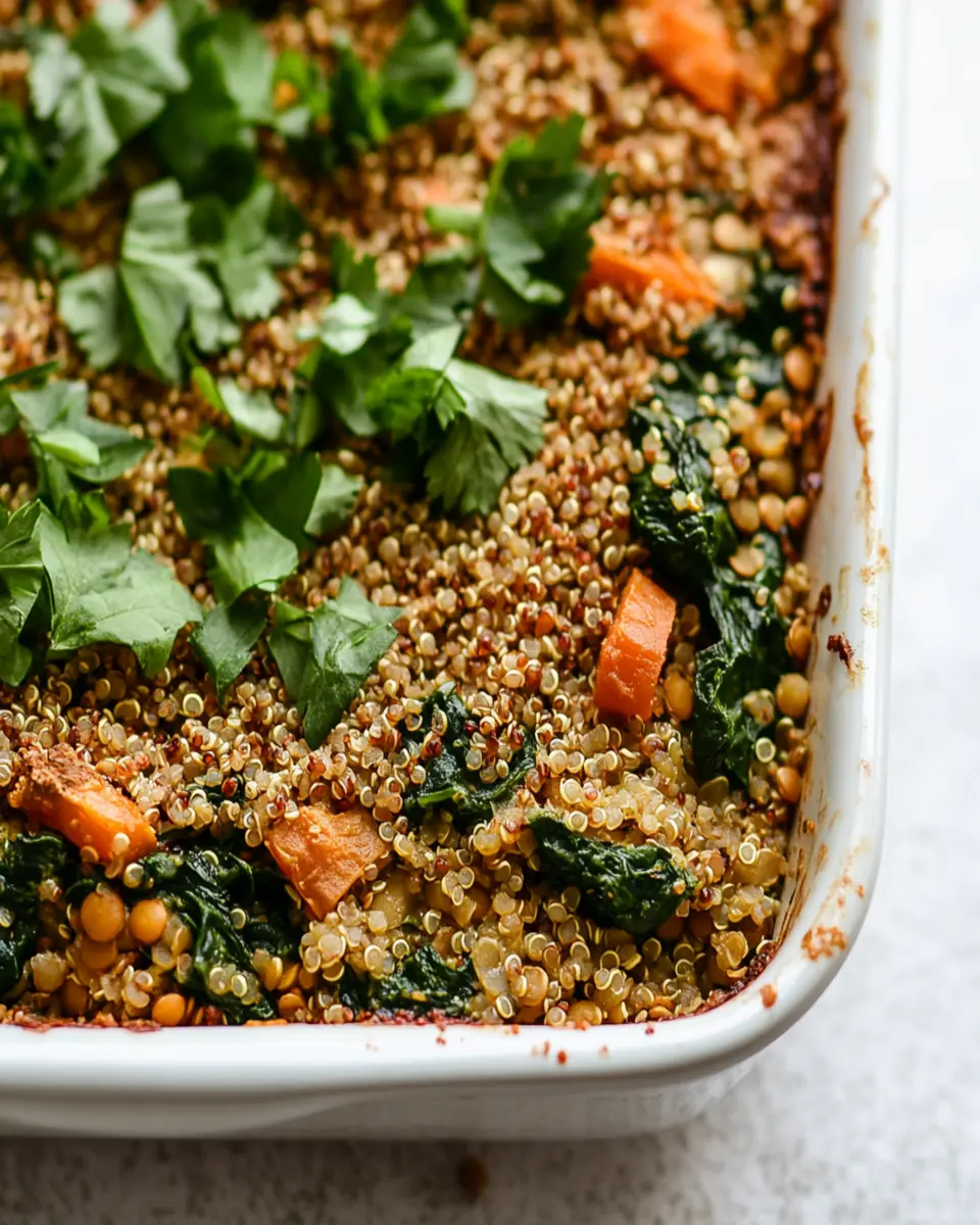 Healthy Quinoa Lentil Spinach Bake That Everyone Will Love