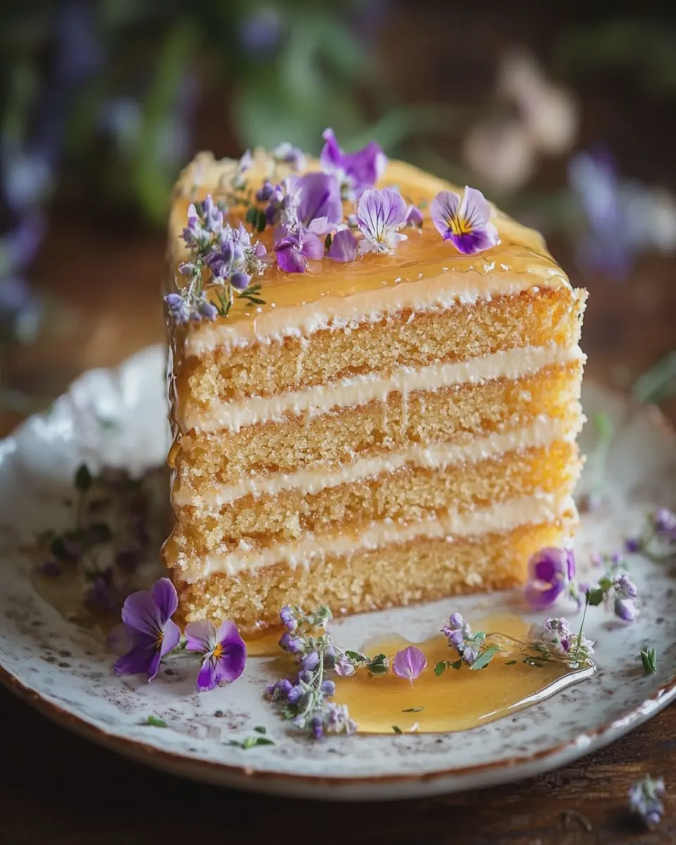 Petal-Dusted Honey Cake: Irresistibly Sweet and Elegant Delight