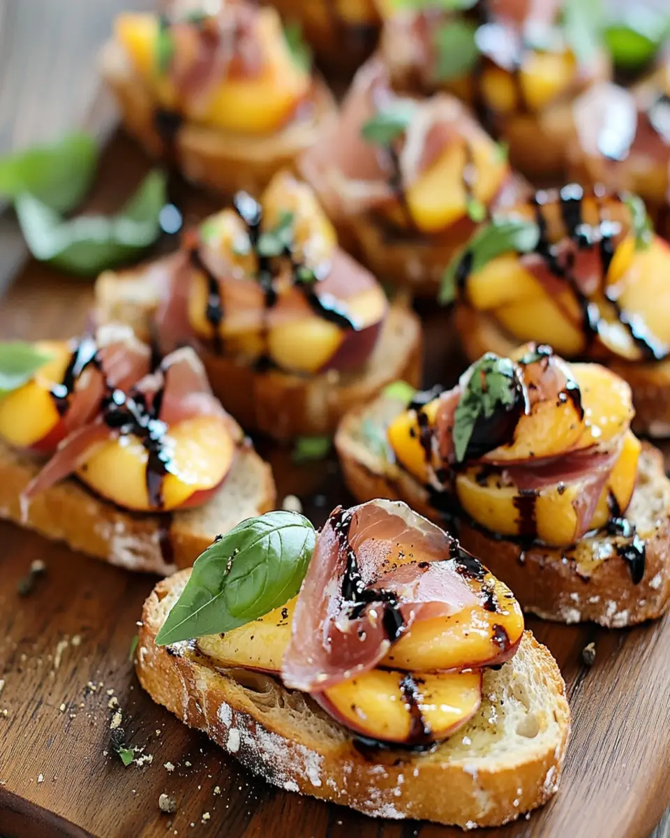 Peach Prosciutto Crostini: Irresistibly Sweet & Savory Bites