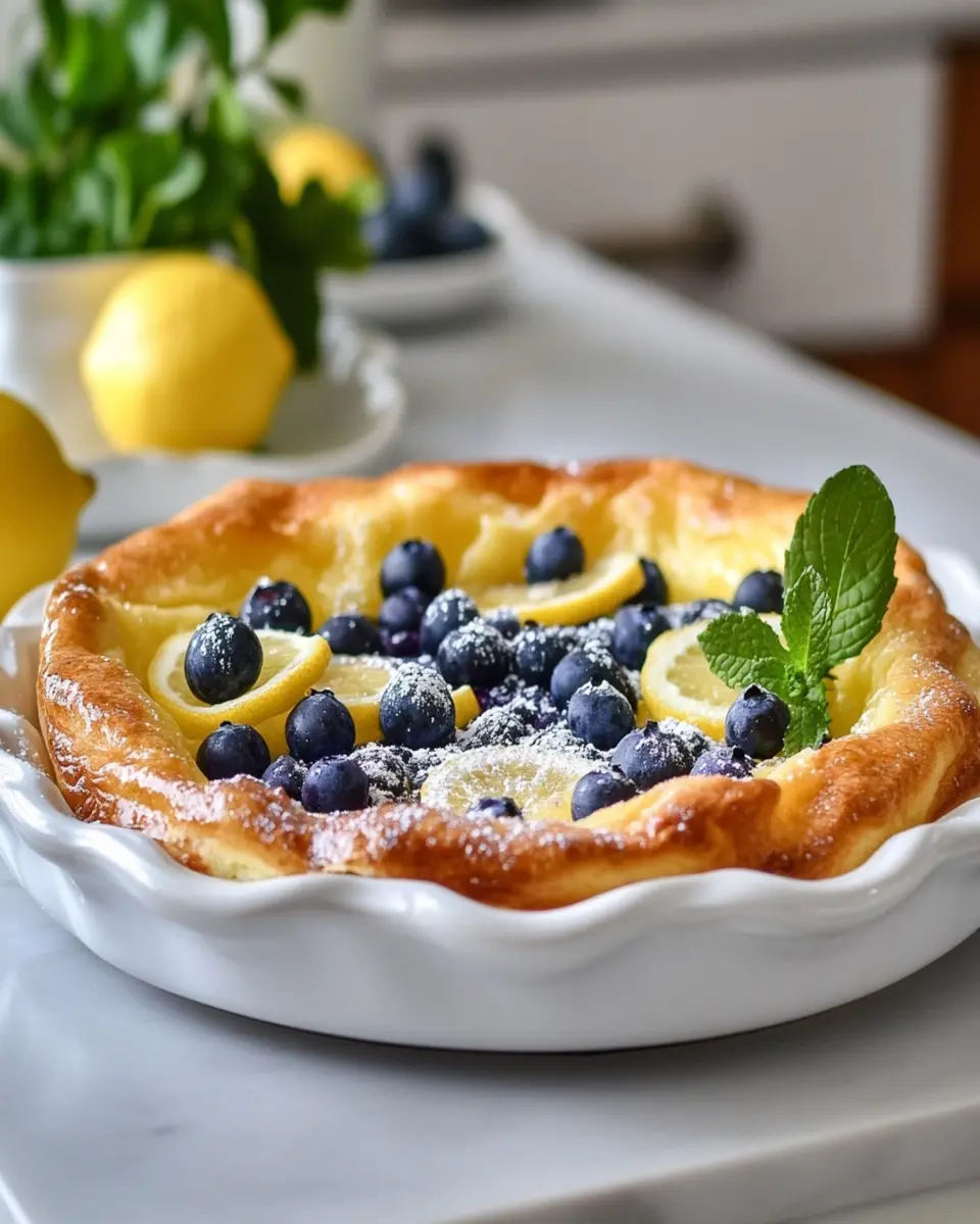 Lemon Blueberry Dutch Baby: The Best Weekend Brunch Treat